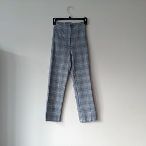 Grey plaid trousers